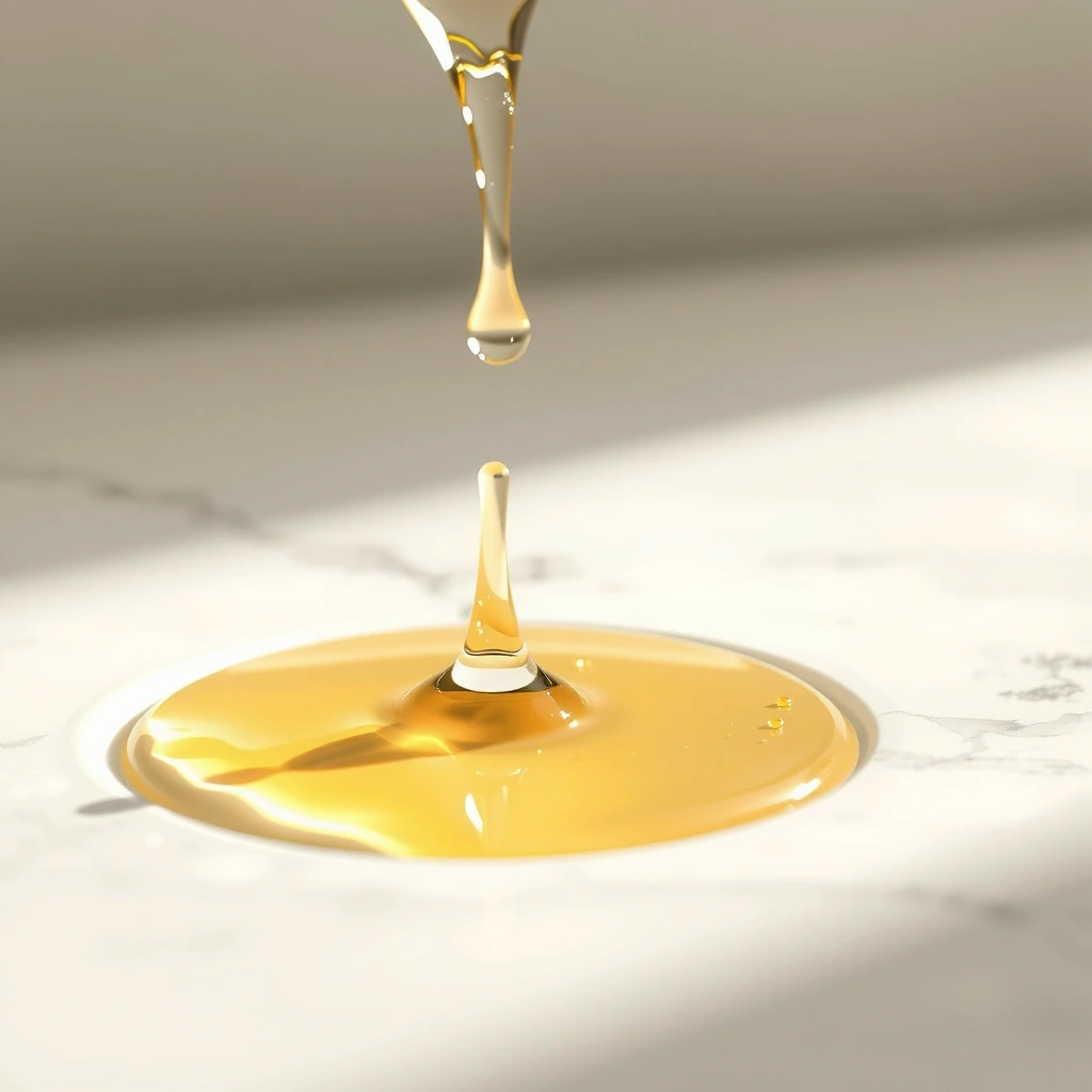 Oil droplets on cream texture