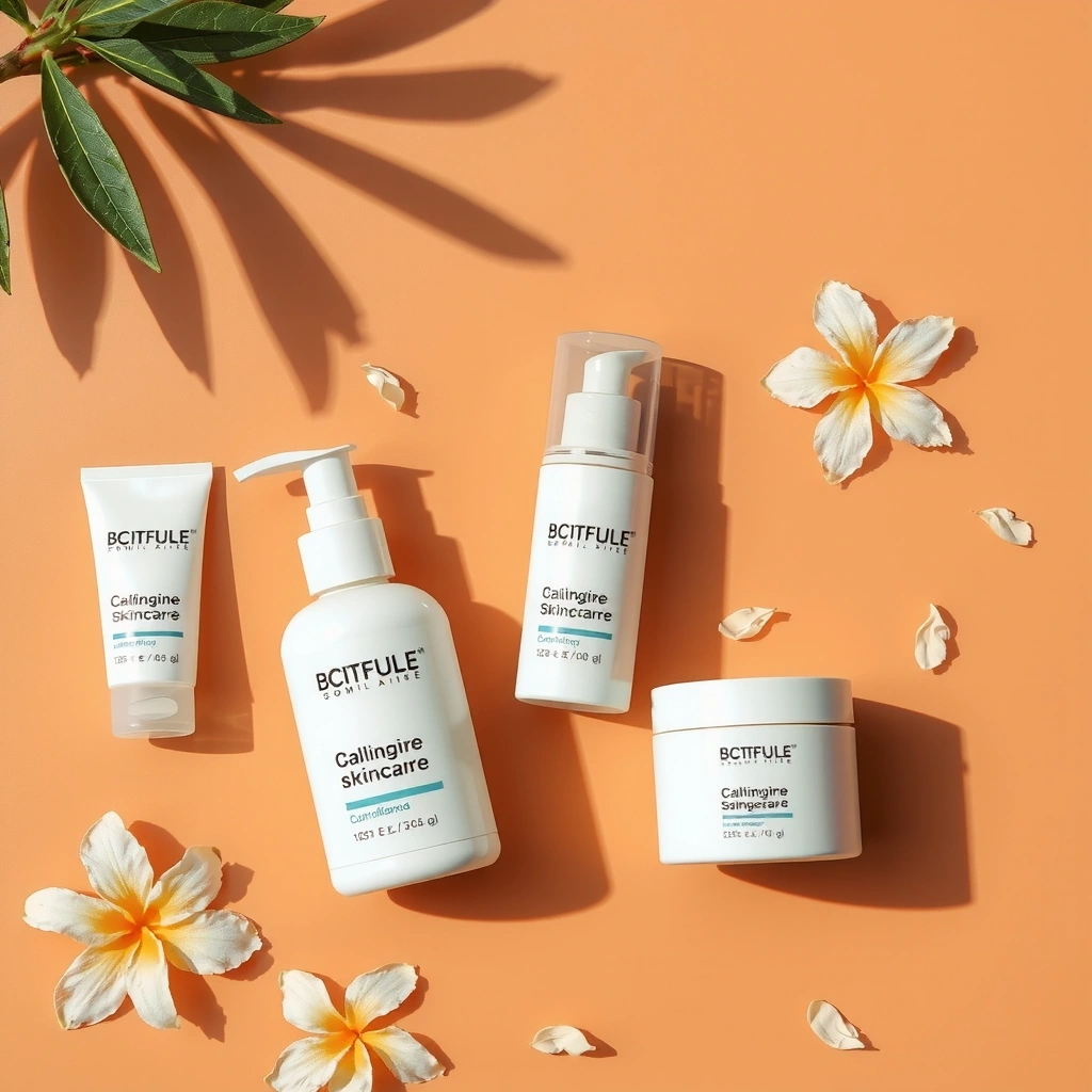 Morning routine flat lay